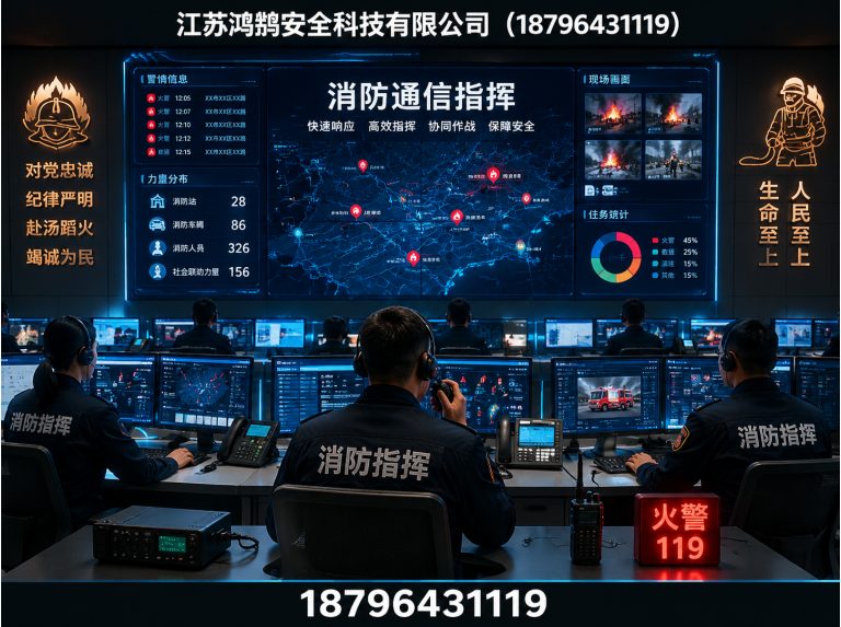 潍坊消防通信指挥展示图